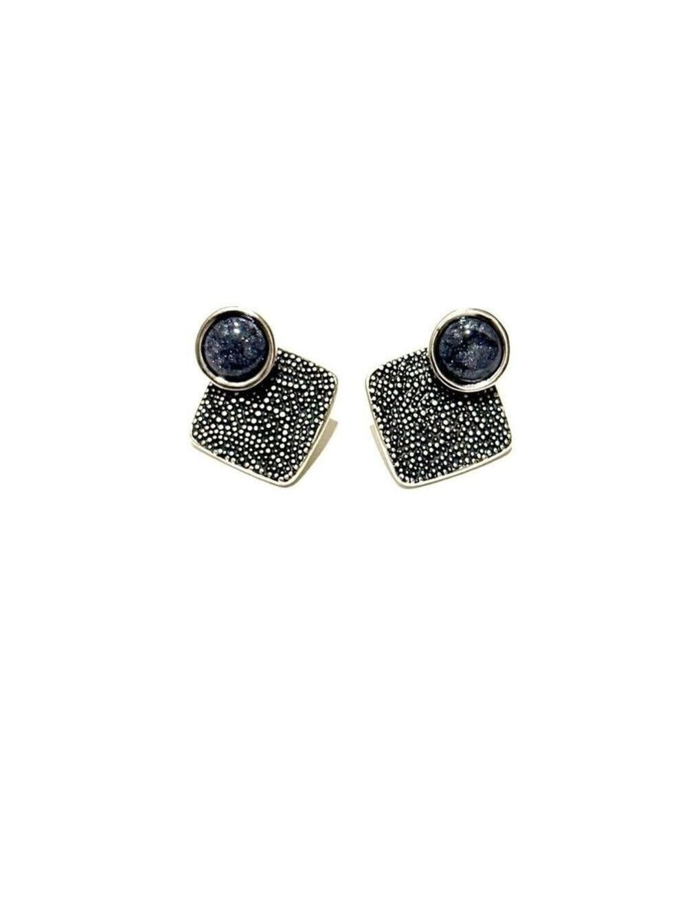 J. JILL | Lapis Lazuli Blue and Silver Stud Earrings | Must-have Earring Staple